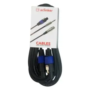 Audio Speakon Cable 12 Guang AWG Patch Cords Professional DJ Speaker Cables Black Wire 10 meters